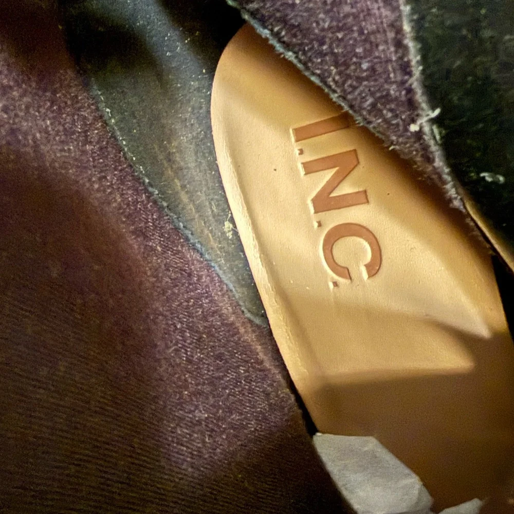 INC International Concepts NWT Sz 6.5 Black Rhinestone Embellished Boots (SH150) - Picture 14 of 15